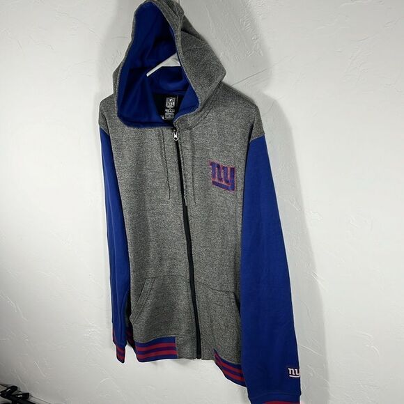 🏈 Vintage NEW YORK GIANTS NFL Full Zip HOODIE Jacket Sweatshirt XL - EXCELLENT - Picture 6 of 13
